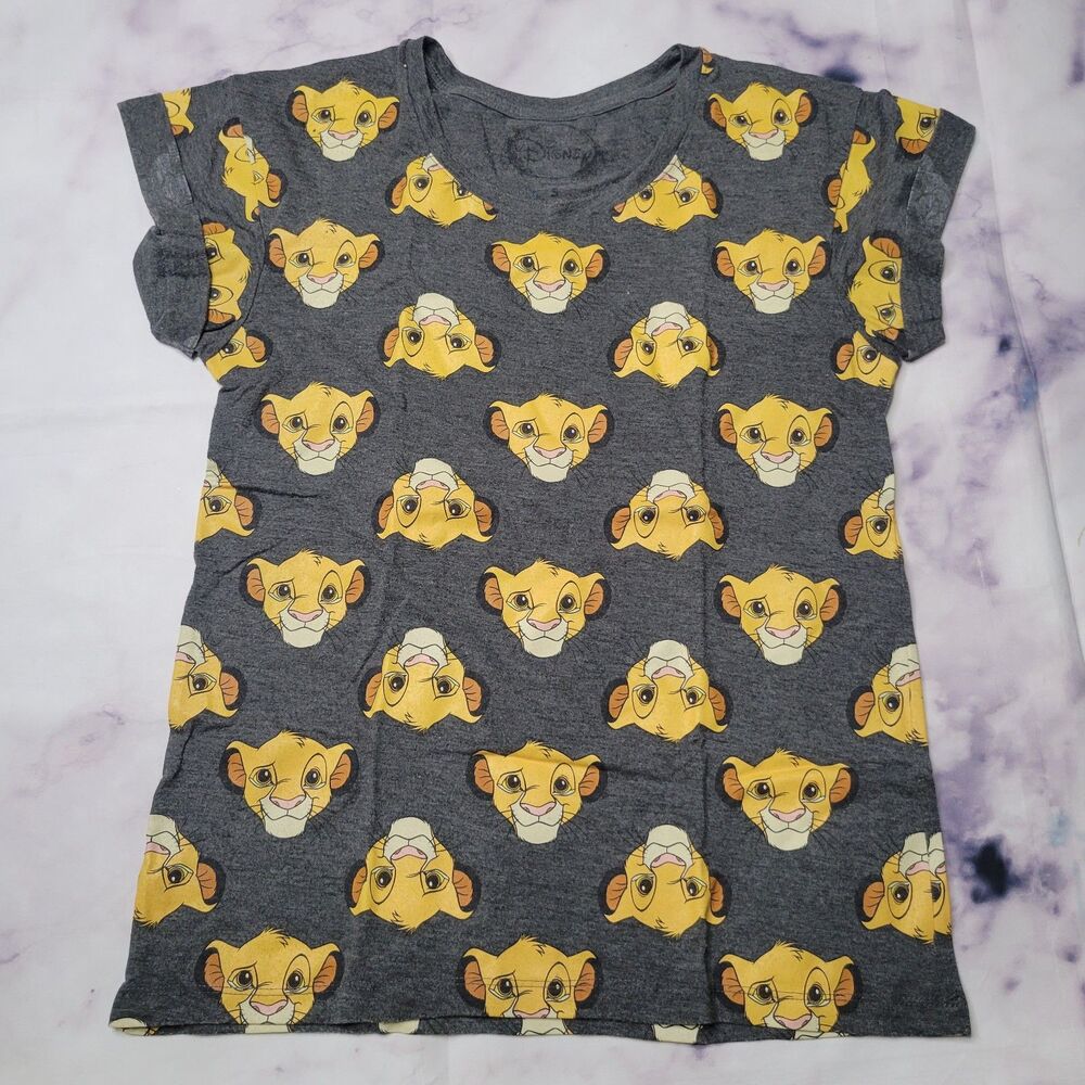 Disney Simba Lion King T-shirt Rolled Short Sleeve Tee